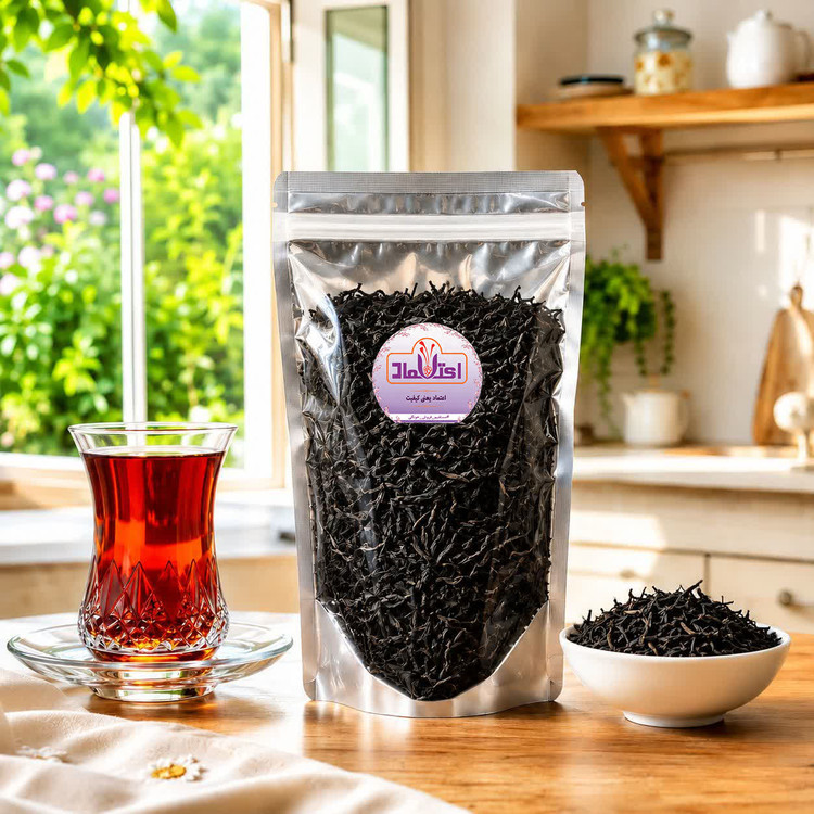 چای سیاه قلم ممتاز خارجی 50 گرمی اعتماد چای سه برگ اعلا