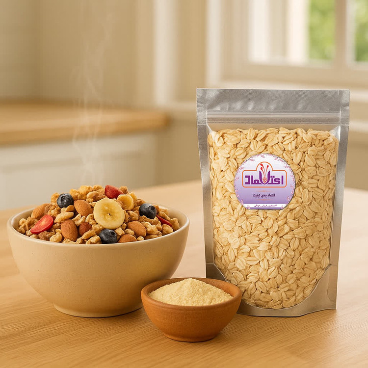 جو دو سر پرک درشت 500 گرمی اعتماد (گرانولا ) مخصوص گرانولا(جو دوسرپرک)