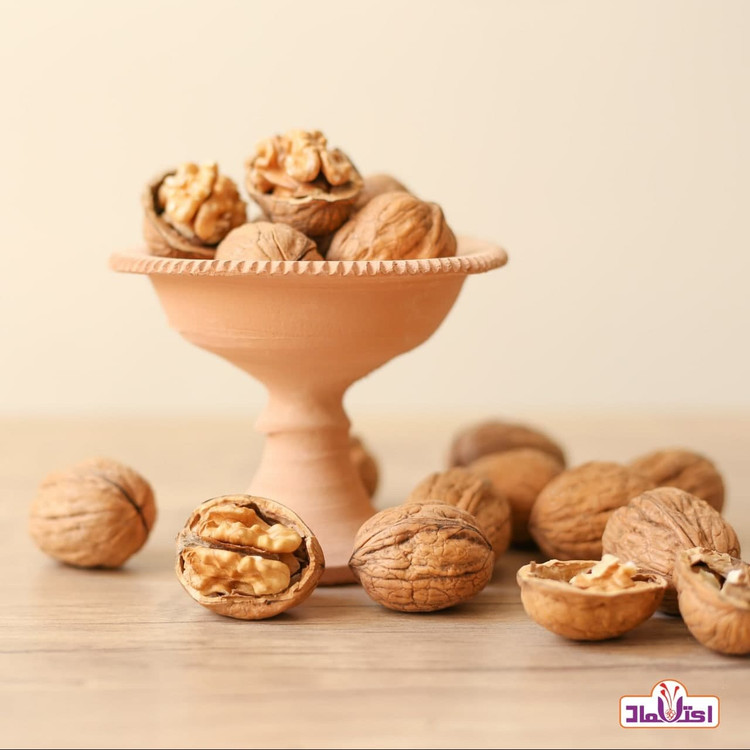 گردو پوست کاغذی یک کیلویی اعتماد تازه و سفید (خارجی)