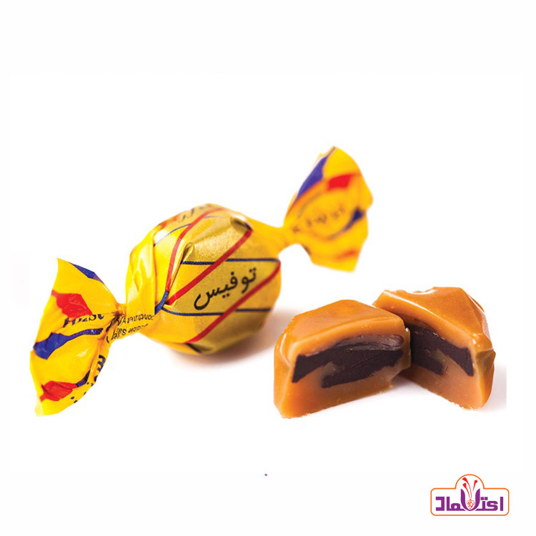 تافی توفیس زرد 500 گرمی شونیز ( مغز کاکائویی )