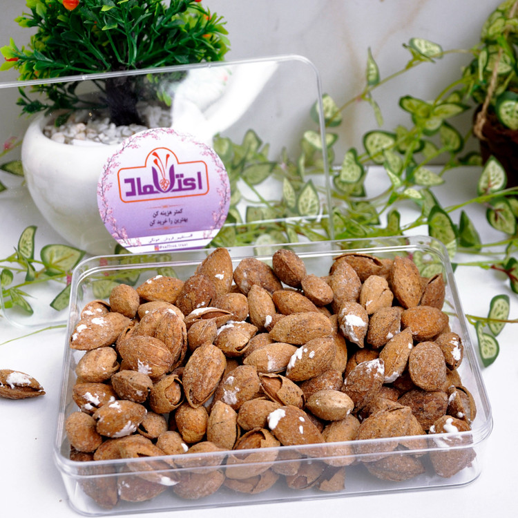 بادام پوست کاغذی برشته یک کیلویی اعتماد (بادام منقا )