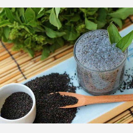 تخم شربتی اعلا 50 گرمی برتر تمیز وپاک شده (تخم شربتی ریحان)