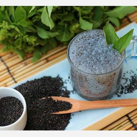 تخم شربتی اعلا (250گرمی)برتر پاک شده و تمیز (تخم شربتی ریحان)