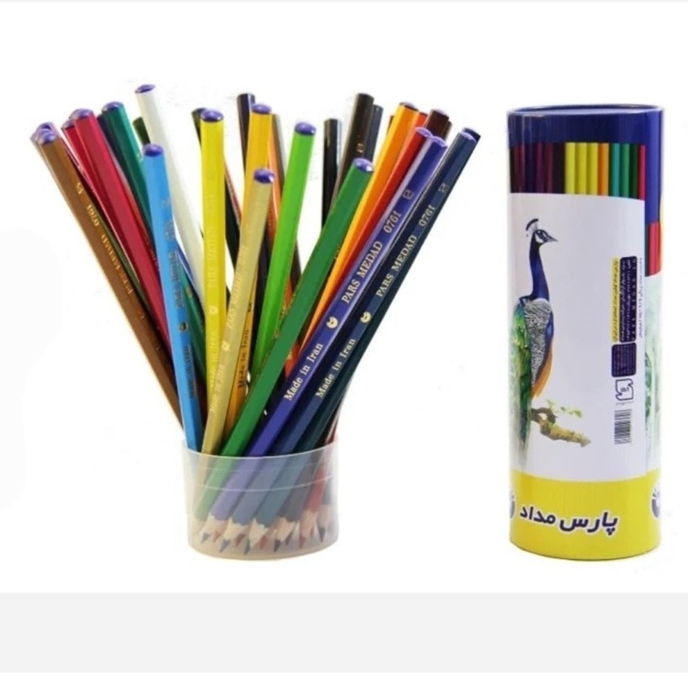 مداد رنگی 36رنگ استوانه ی پارس مداد