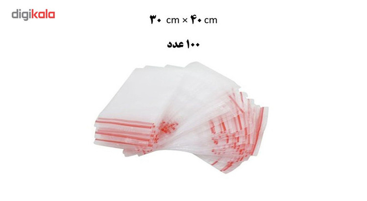 کیسه زیپ دار کد ZP-3040 بسته 100 عددی