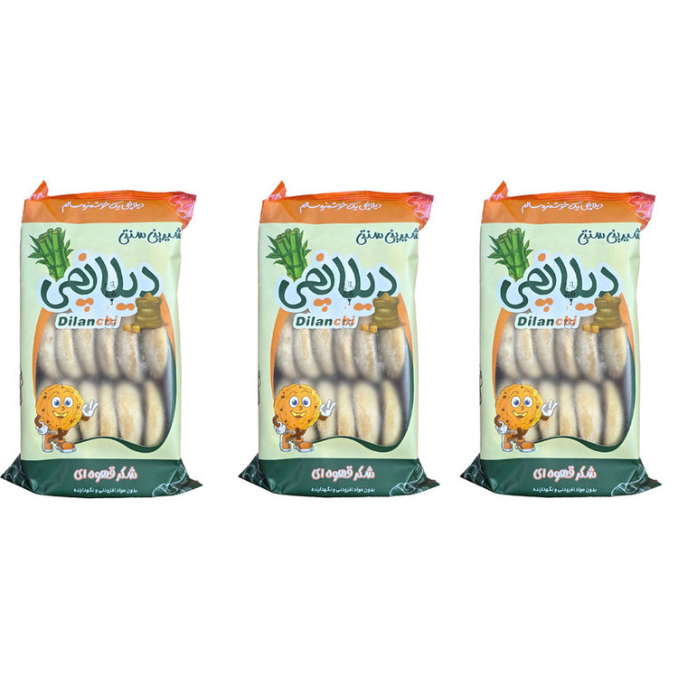 کلوچه سنتی شکر قهوه ای دیلانچی - 350 گرم بسته 3 عددی