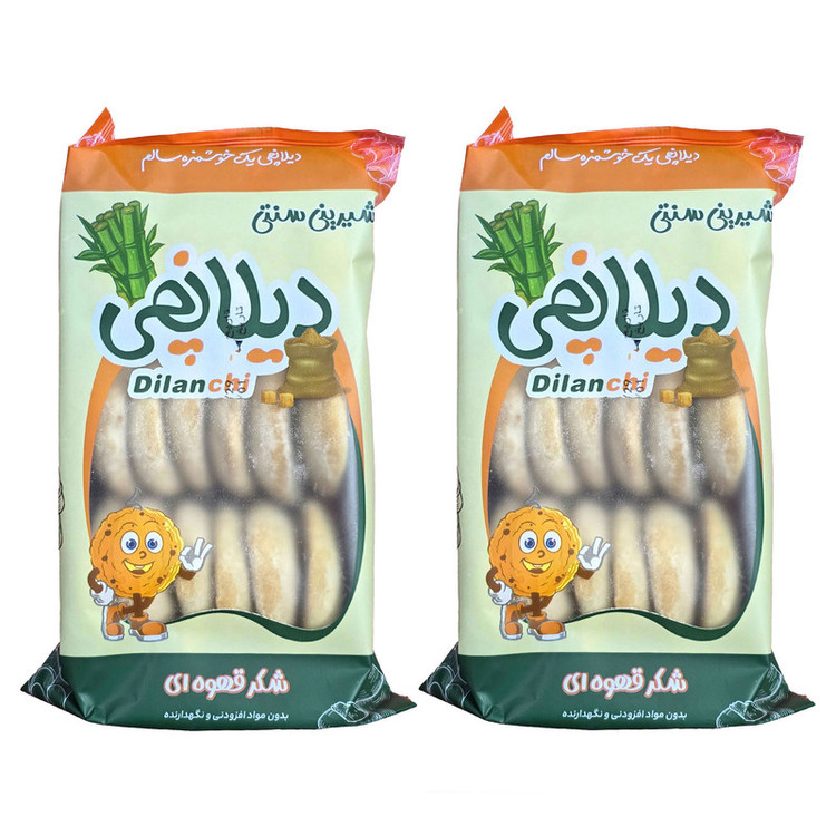 کلوچه سنتی شکر قهوه ای دیلانچی - 350 گرم بسته 2 عددی