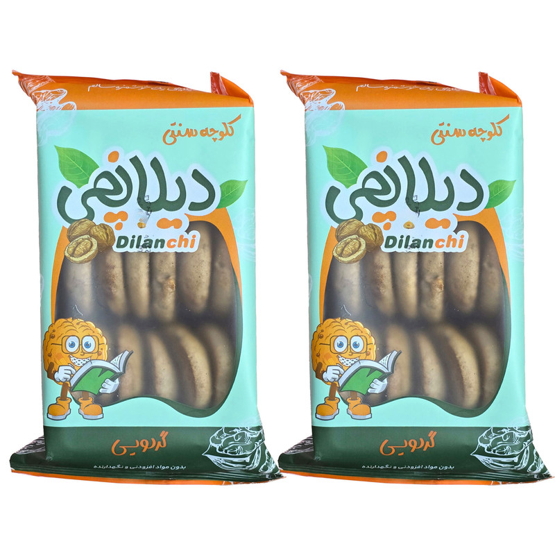 کلوچه سنتی گردویی دیلانچی - 350 گرم بسته 2 عددی