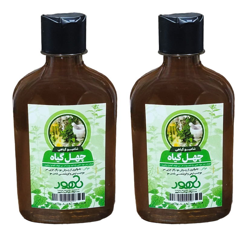 شامپو ضد ریزش مو طهور مدل چهل گیاه حجم 250 میلی لیتر بسته 2 عددی