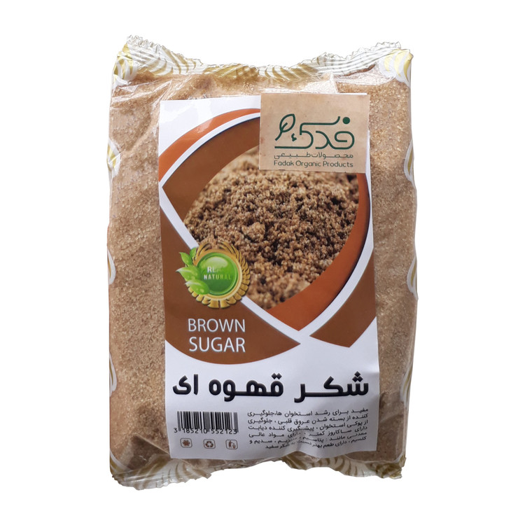 شکر قهوه ای نیشکری 5ستاره فدک (800گرم)