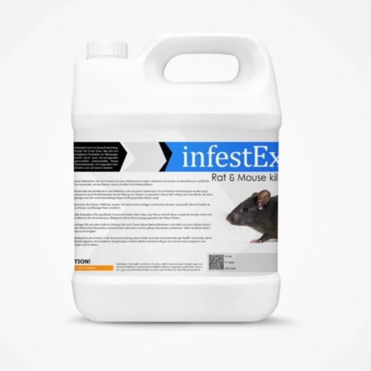 سم موش کش 4 لیتری عمده برند اینفستکس InfestEx ارسال رایگان به همراه سمپاش سرنوشابه ای مدل 1