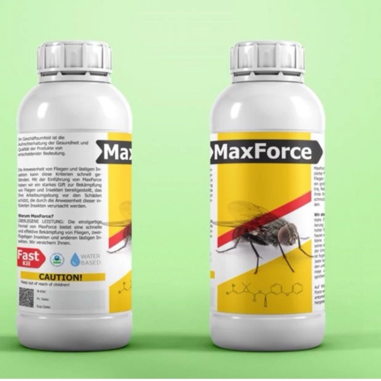 سم قدرتمند مکس فورس MaxForce برای کنترل مگس ارسال رایگان به همراه یک عدد سمپاش سر نوشابه ای مدل 1