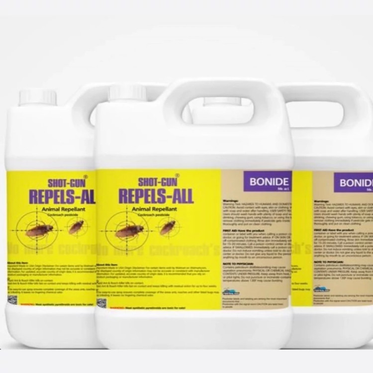 سم سوسک ریپلزال 4 لیتری سم تخم سوسک Repels all سم پاشی ارسال رایگان عمده به همراه یک عدد سمپاش سرنوشابه ای مدل 1