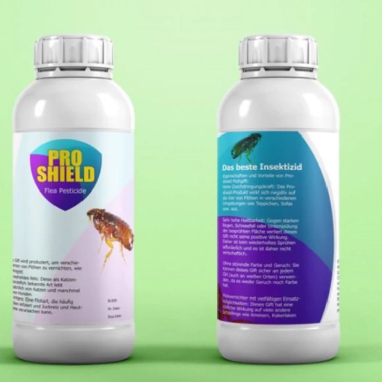 سم ریشه کنی کک و حشرات گزنده Proshield ارسال رایگان به همراه یک عدد سمپاش سرنوشابه ای رایگان مدل 1