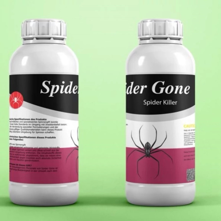 سم ریشه کنی عنکبوت ریز و درشت Spider gone اسپایدر گان ارسال رایگان به همراه یک عدد سمپاش سر نوشابه ای مدل 1