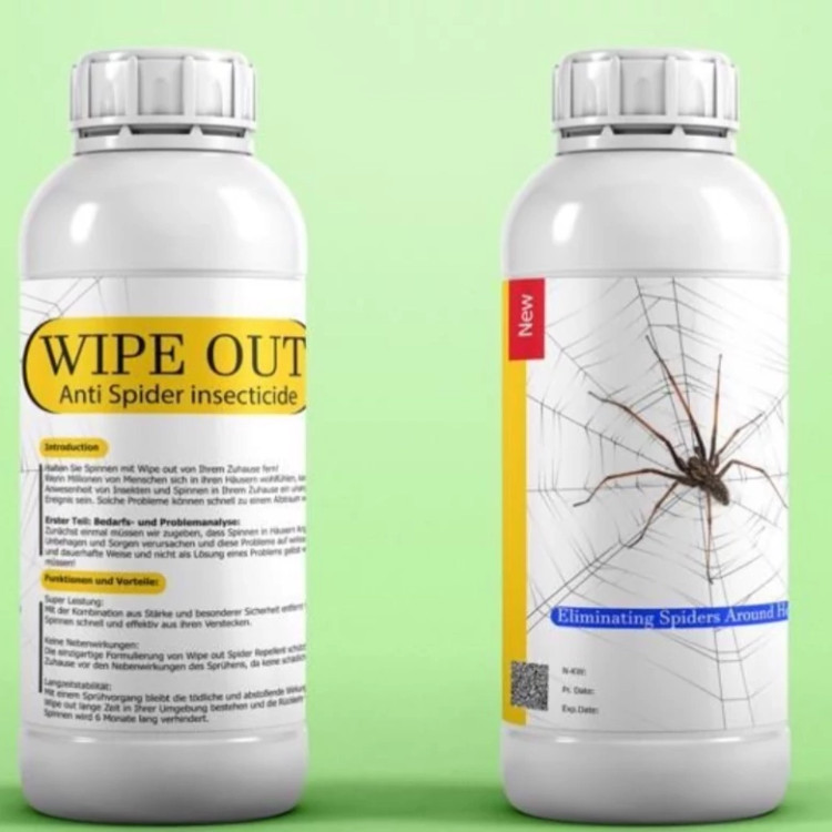 سم حشره کش ضد عنکبوت و رتیل Wipe out ارسال رایگان به همراه یک عدد سمپاش سرنوشابه ای مدل 1