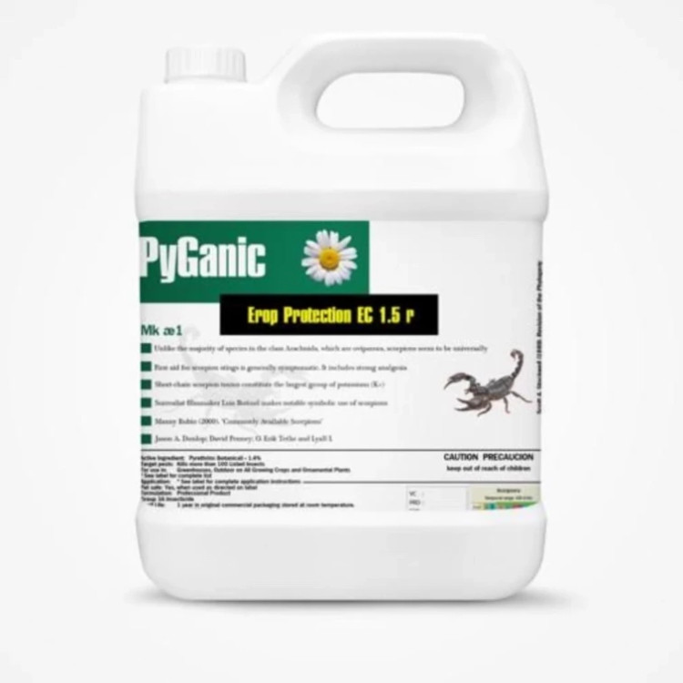 سم 4 لیتری عمده عقرب کش پیگانیک - Pyganic دافع عقرب ارسال رایگان به همراه سمپاش سرنوشابه ای مدل 1