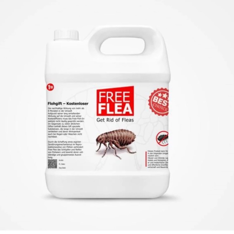 سم 4 لیتری عمده ضد کک Free flea کنه کش بسیار قدرتمند فری اف لیا ارسال رایگان به همراه یک عدد سمپاش سرنوشابه ای مدل 1