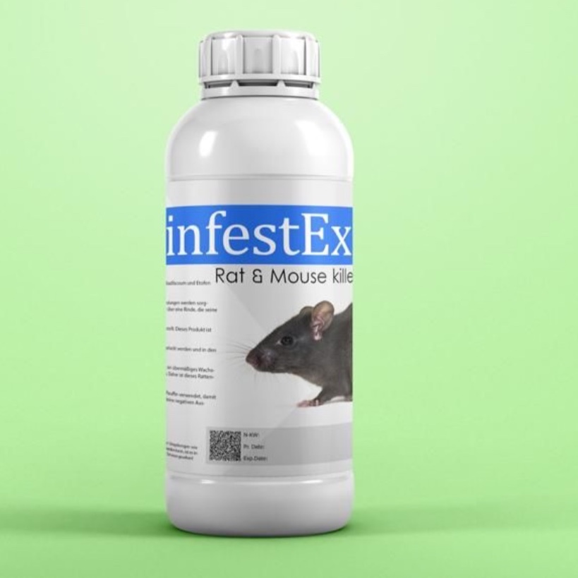 سم موش کش برند اینفستکس InfestEx ارسال رایگان به همراه سمپاش سرنوشابه ای