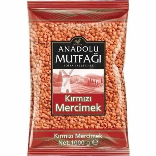 عدس قرمز آنادولو ترکیه 1000گرم ANADOLU MUTFAGIیک کیلویی