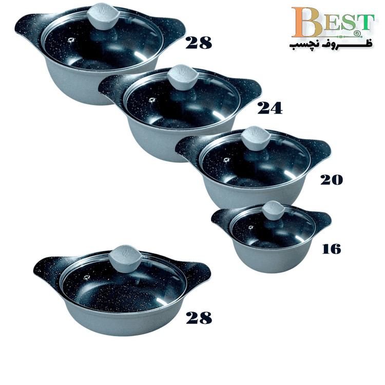 سرویس قابلمه 10 پارچه مینی چدنی گرانیتی بست BEST
