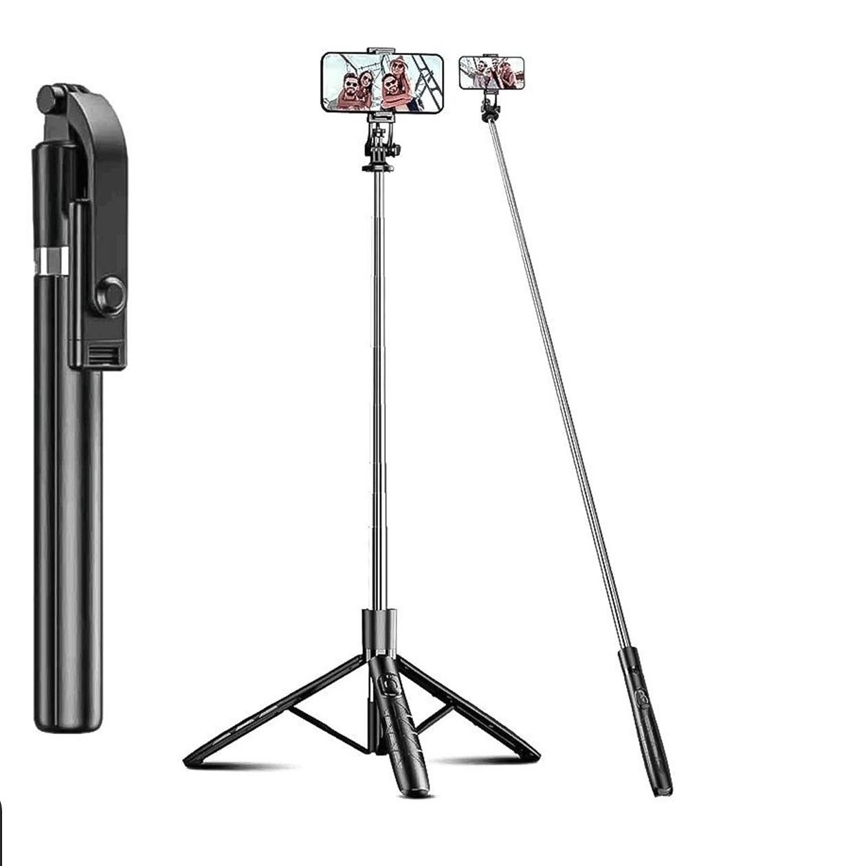 سه پایه سلفی و مونوپاد R1L - Z6 قابلیت تنظیم ارتفاع همراه ریموت بلوتوثی (منوپاد و سه پایه سلفی)