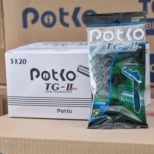 ژیلت اقتصادی پوتکو صابوندار بسته 5 عددی - اصلی - عمده 40 عددی