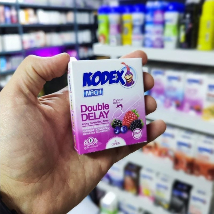 کاندوم خیلی تاخیری کدکس مدل دابل دیلی بسته 3 عددی