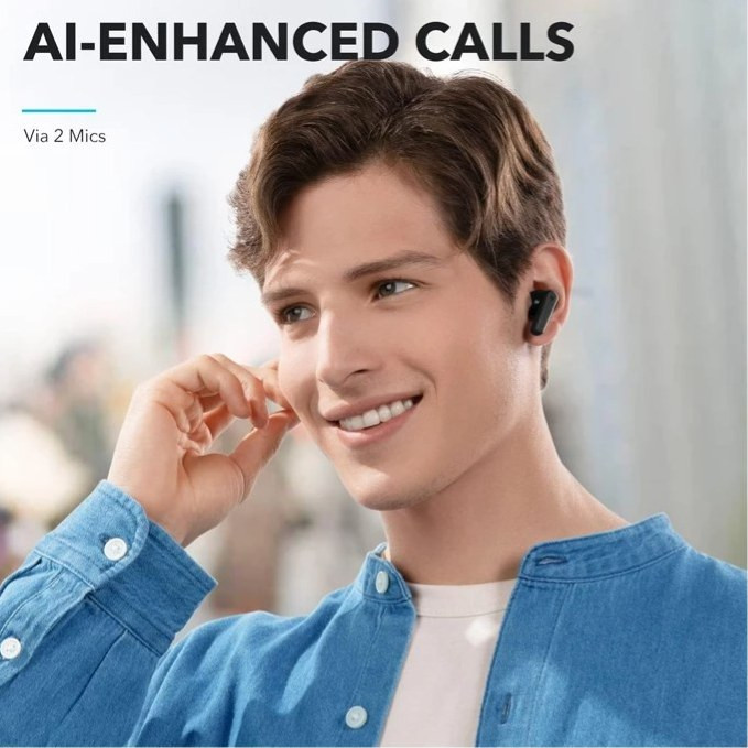 ایرپاد انکر مدل SoundCore R50i ، درگاه شارژ USB Type-C، دارای فناوری AI-Enhanced Ca (سوپر های کپی)