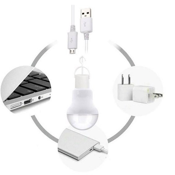 چراغ آویز اضطراری LED USB مدل لامپ سیم دار 5 وات یو اس بی - ارسال رایگان