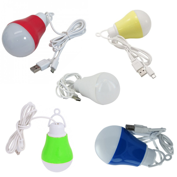 چراغ آویز اضطراری LED USB مدل لامپ سیم دار 5 وات یو اس بی - ارسال رایگان