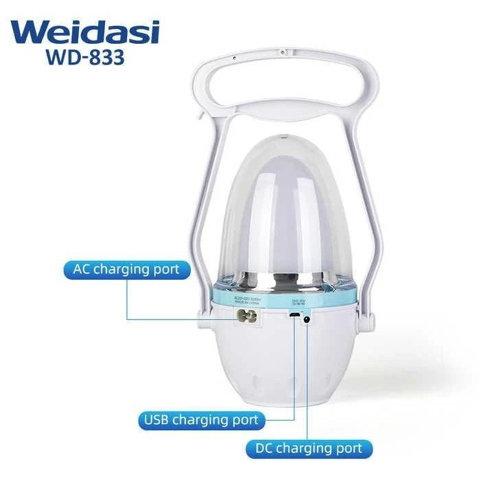 چراغ شارژی اضطراری فانوسی ویداسی WD-833
