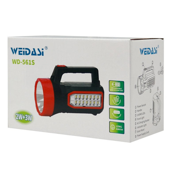 چراغ قوه خورشیدی شارژی ویداسی 561S - اصلی وارداتی