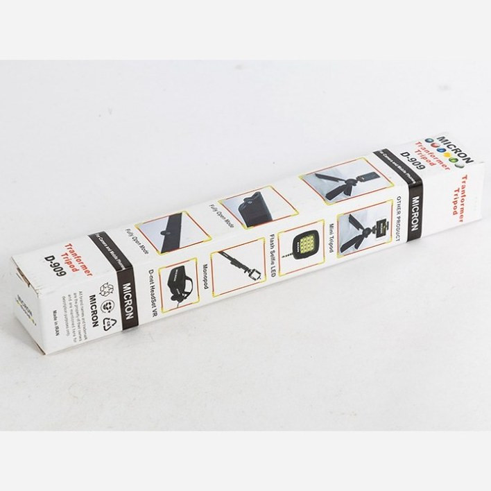 سه پایه گوشی موبایل، دوربین، رینگ لایت دارای پایه های جمع شونده جهت تنظیم D909 Micron