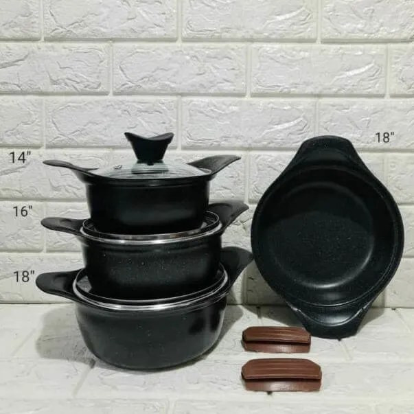 سرویس قابلمه 7 پارچه (دانشجویی) بست BEST - چدن گرانیت