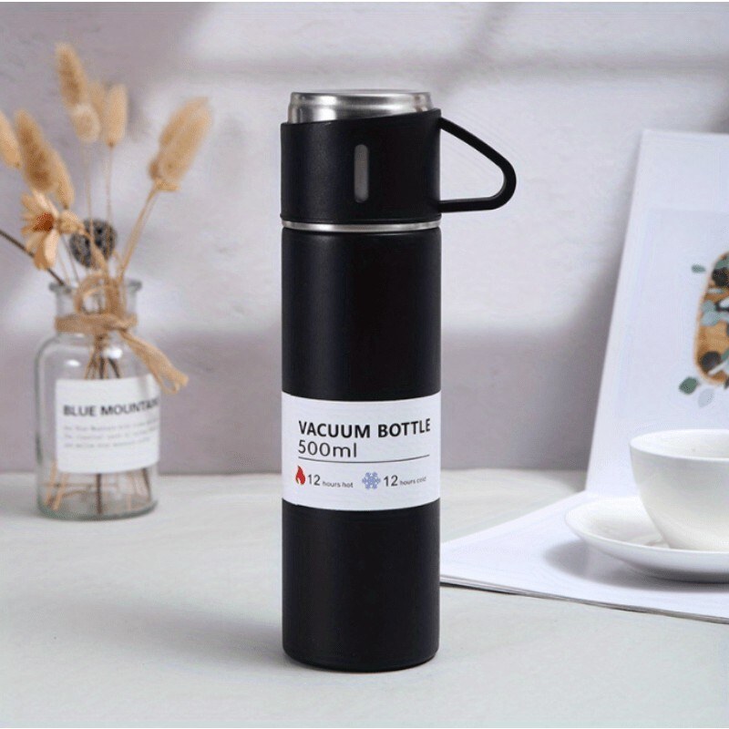 فلاسک سه کاپ سه لیوانه نیم لیتری مدل Vacuum Flask - مناسب هدیه