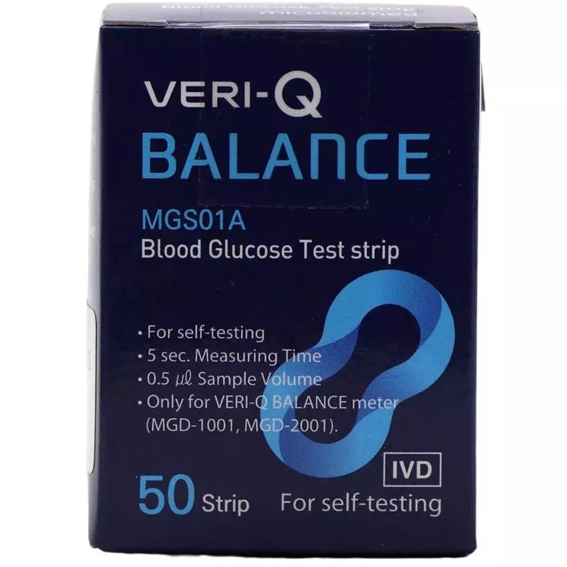 نوار تست قند خون veri-q balance بالانس تاریخ 10/2027 تاریخ جدید