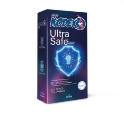 کاندوم اولترا سیف ناچ کدکس مدل Ultra Safe بسته 10 عددی