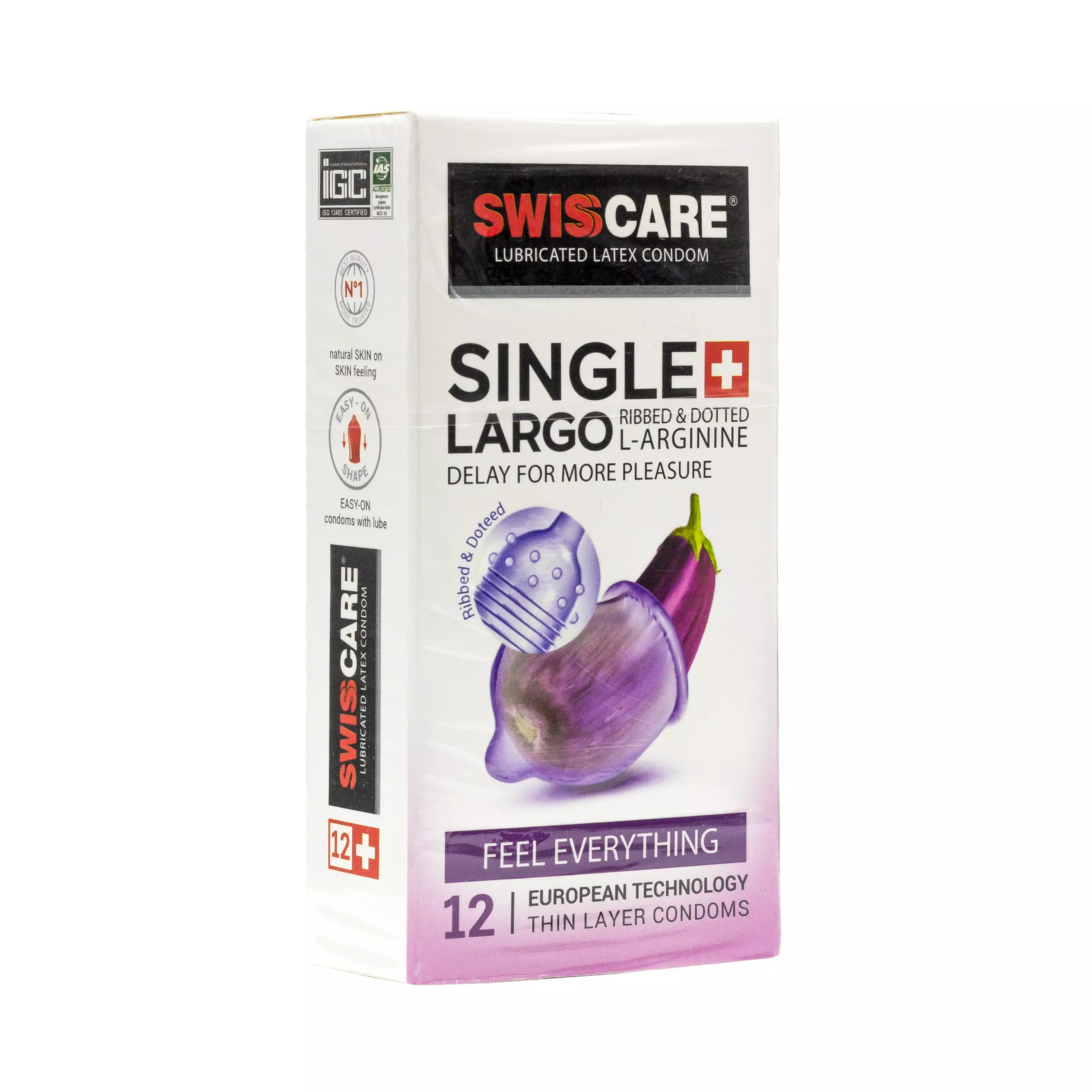 کاندوم تاخیردار سوئیس کر Single Largo بسته 12 عددی