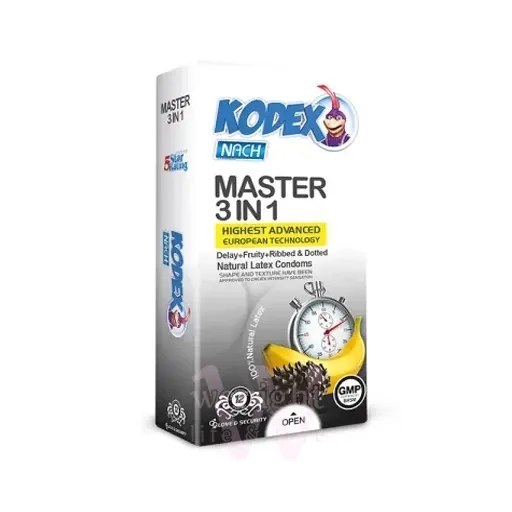 کاندوم تاخیری کدکس Master 3 In 1 بسته 12تایی