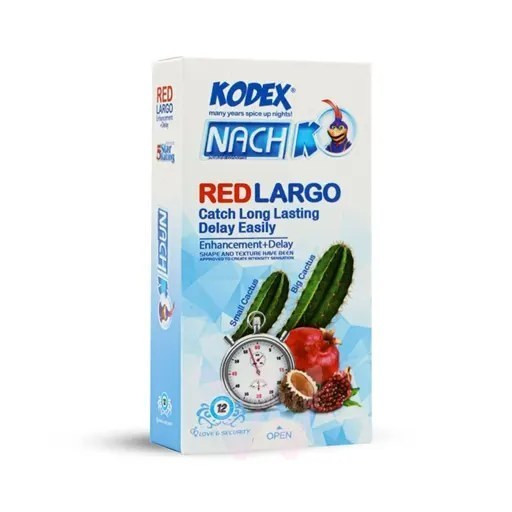 کاندوم کدکس RED LARGO مدل تاخیری خاردار میوه ای