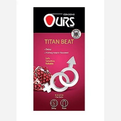 کاندوم اورز مدل Titan Beat بسته 12 عددی