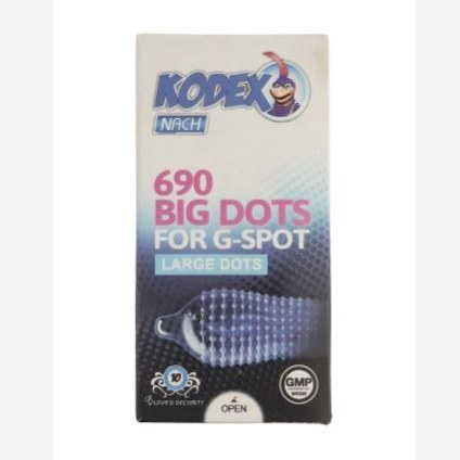 کاندوم ناچ کدکس مدل BIG DOTS بسته 10 عددی