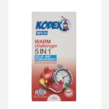 کاندوم کدکس مدل Warm Challenger 5in1 بسته 12 عددی