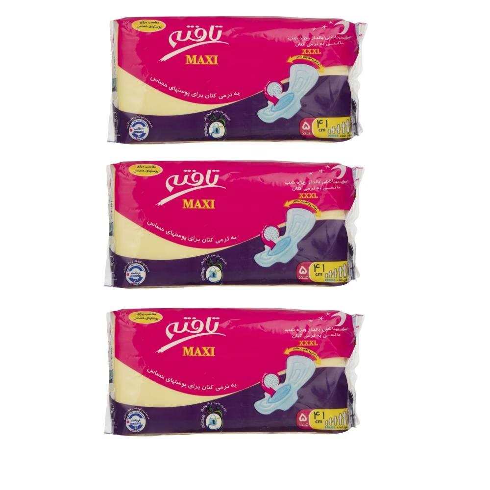 نوار بهداشتی تافته مدل Maxi مجموعه 3 عددی