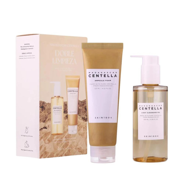 روغن پاک کننده اسکین 1004 مدل Centella مناسب انواع پوست حجم 200 میلی لیتر به همراه فوم پاک کننده اسکین 1004 مدل Cente...