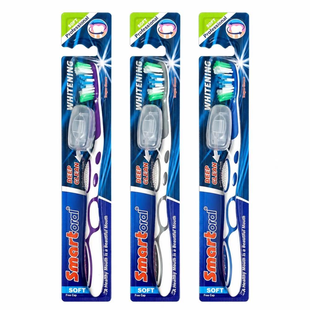مسواک اسمارت اورال مدل Deep Clean با برس نرم مناسب برای همه دندان ها بسته 3 عددی