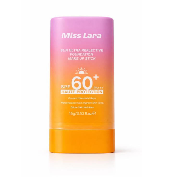 استیک ضد آفتاب رنگی صورت میس لارا SPF 60 مدل Haute شماره 12 محافظ UVA ،UVB مناسب برای انواع پوست حجم 30 میلی لیتر