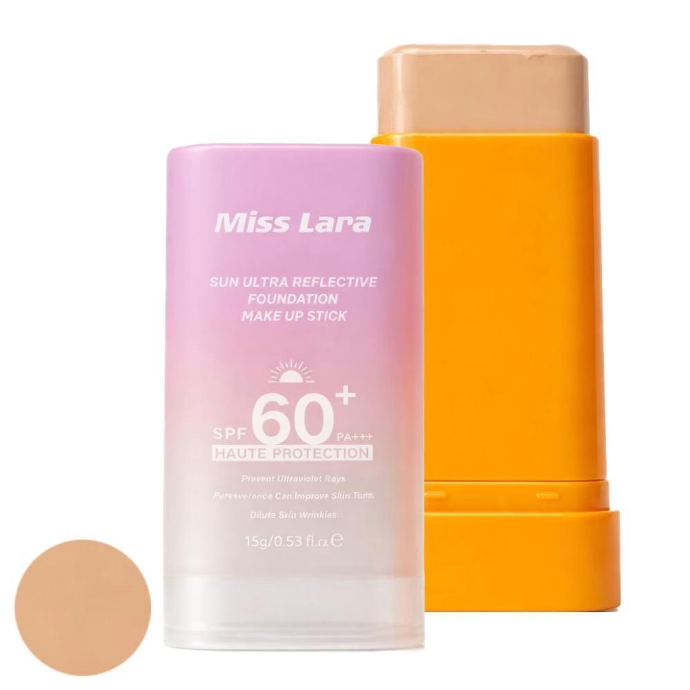 استیک ضد آفتاب رنگی صورت میس لارا SPF 60 مدل Haute شماره 12 محافظ UVA ،UVB مناسب برای انواع پوست حجم 30 میلی لیتر