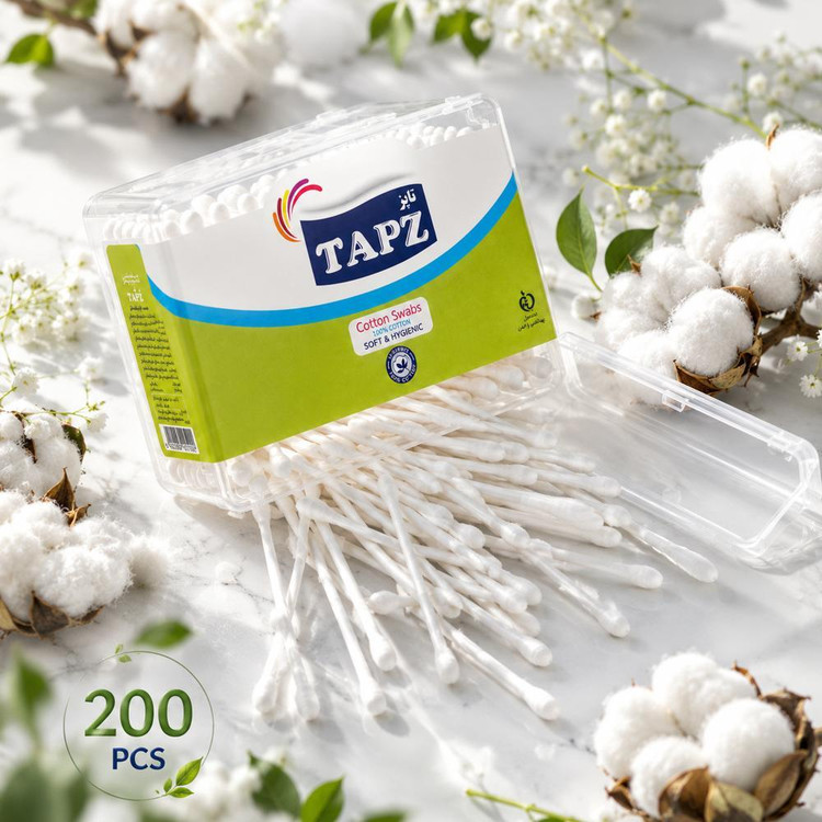 گوش پاک کن تاپز مدل Box صد و بیست بسته 200 عددی